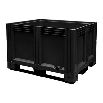 Kunststof palletbox zwart 1200x1000x760 mm - 610 liter beschikbaar voor biedingen