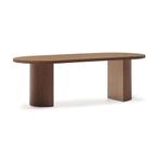 *WOONWINKEL* Kave Home Nealy Ovale Eettafel Walnootfineer 24, Huis en Inrichting, Tafels | Eettafels, Verzenden, Nieuw