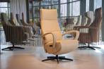 Relaxfauteuil leer 3 motoren De Toekomst Twice Pro TW-271N, Ophalen of Verzenden, Nieuw, Leer