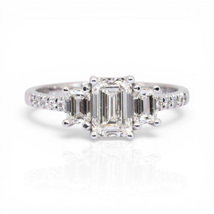 Ring - 18 karaat Witgoud - 1.56ct. tw. Diamant (Natuurlijk), Sieraden, Tassen en Uiterlijk, Ringen