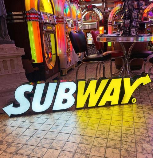 Subway Logo Lichtbak - Origineel 170 x 34 cm, Huis en Inrichting, Woonaccessoires | Wanddecoraties, Ophalen