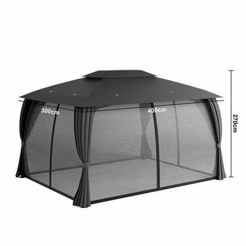 Paviljoen 4 x 3 Cape May Antraciet, Tuin en Terras, Partytenten, Ophalen of Verzenden