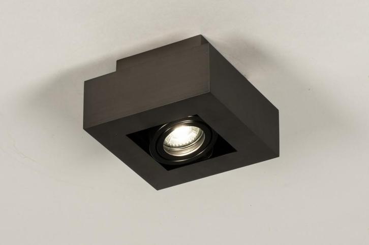 Rietveld Plafondlampen - Bruin - Aluminium, Huis en Inrichting, Lampen | Plafondlampen, Verzenden