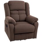 Massagestoel - Opstaanfunctie - Rugmassage - Donkerbruin, Huis en Inrichting, Fauteuils, Ophalen of Verzenden, Nieuw, Stof, Modern