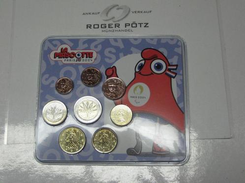 Frankreich 3,88 Euro 2022 Miniset Olympia Mascotte blaue..., Postzegels en Munten, Munten | Europa | Euromunten, Verzenden