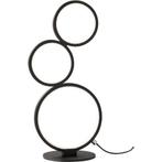 LED Tafellamp - Rond - Mat Zwart - Warm Wit 3000K, Huis en Inrichting, Lampen | Tafellampen, Ophalen of Verzenden, Nieuw, Metaal