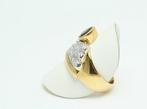 Ring - 18 karaat Geel goud, Witgoud Saffier - Diamant - Ring, Sieraden, Tassen en Uiterlijk, Ringen, Nieuw