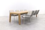 Suns Basta/Punta Zandkleurig/mat wit - Dining Set - 9-delig, Verzenden, Nieuw, Hout, Tuinset