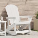 vidaXL Adirondack Schommelstoel Wit 73,5x92x90 cm HDPE, Tuin en Terras, Tuinstoelen, Verzenden, Nieuw