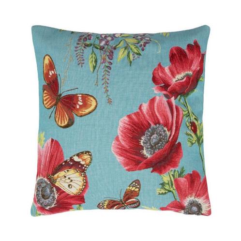 gobelin klaproos met vlinders 45x45cm, Huis en Inrichting, Woonaccessoires | Overige, Verzenden