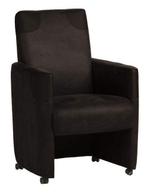 Eetkamerstoel Ron - eetkamerstoelen - Antraciet, Nieuw, Grijs, Stof