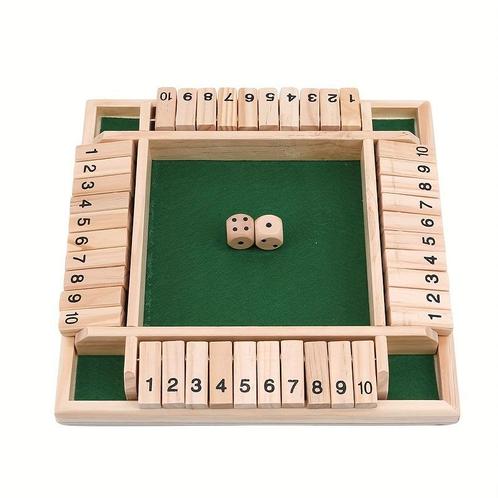 WOOD CITY Shut The Box voor 4 spelers kleur hout - NU 24.95, Hobby en Vrije tijd, Gezelschapsspellen | Bordspellen, Drie of vier spelers