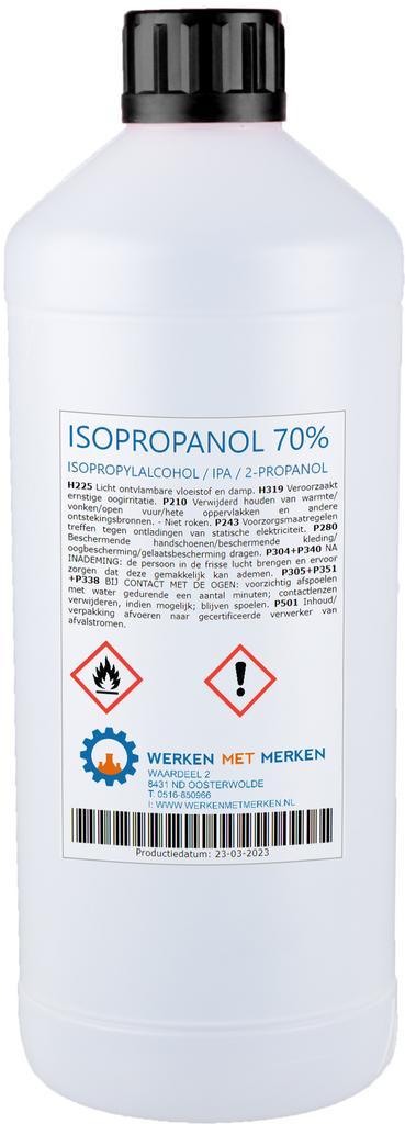 Wmm Chemie Isopropanol 70 1 liter, fles, Doe-het-zelf en Verbouw, Overige Doe-het-zelf en Verbouw, Nieuw, Verzenden