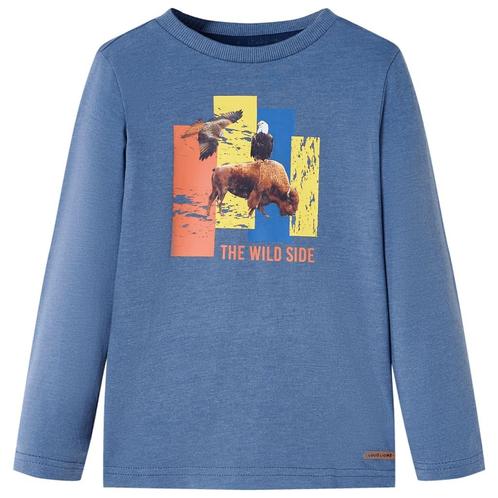 vidaXL Kindershirt met lange mouwen 92 gemêleerd blauw, Kinderen en Baby's, Kinderkleding | Overige, Nieuw, Verzenden