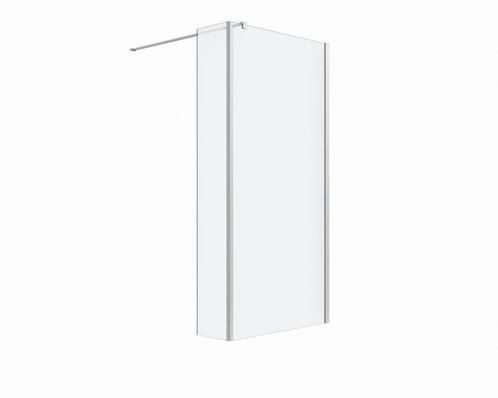 Douchewand met zijwand Silvo Melkglas Chroom, Doe-het-zelf en Verbouw, Sanitair, Verzenden
