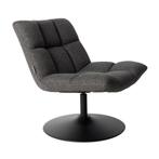*WOONWINKEL* Dutchbone Bar Draaifauteuil Donkergrijs, Huis en Inrichting, Fauteuils, Verzenden, Nieuw, Stof