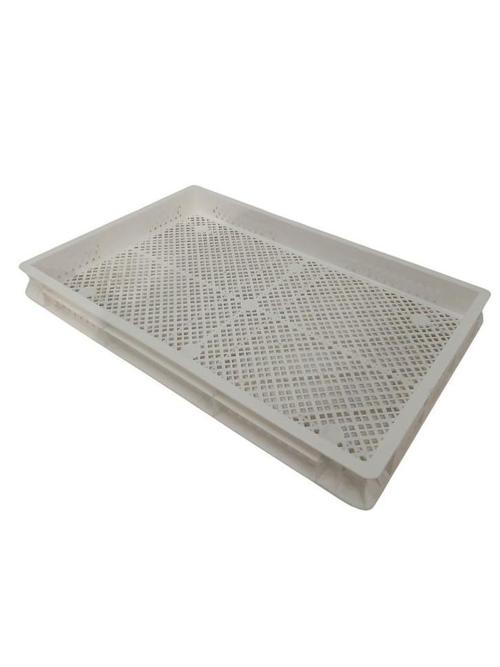 Stapelkrat Geperforeerd 600×400×50 mm – Wit, Nieuw, Doe-het-zelf en Verbouw, Kratten en Dozen, 40 tot 60 cm, 50 tot 75 cm, Nieuw