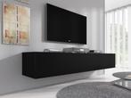 Zwevend TV-Meubel Mat zwart/wit | 160/180/200/300cm hangend