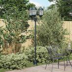 vidaXL Tuin Lantaarnpaal Donkergroen Aluminium en Glas, Tuin en Terras, Buitenverlichting, Verzenden, Nieuw