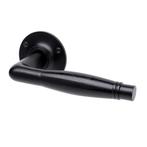 Deurklink - Deco mat zwart, rozet rond - deurbeslag voor..., Doe-het-zelf en Verbouw, Hang- en Sluitwerk, Ophalen of Verzenden