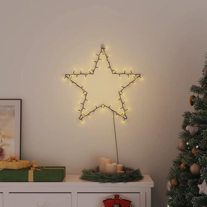 vidaXL Kerstverlichting ster silhouet 80 LEDs warm wit, Diversen, Kerst, Nieuw, Verzenden