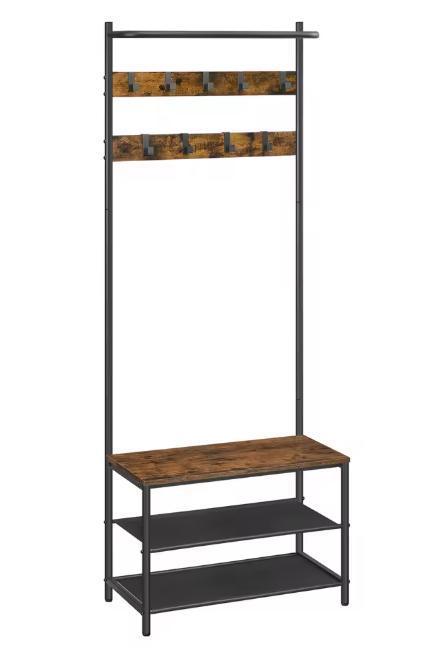 Kapstok met Zitbank & Schoenenrek – 3-in-1 Garderoberek met, Kleding | Dames, Kledingrekken, Nieuw, Verzenden