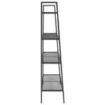Ladder boekenkast 4 schappen metaal antracietkleurig, Huis en Inrichting, Verzenden
