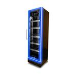 Zwarte Horeca Koelkast 380 Liter met Glasdeur en Blauwe LED, Ophalen of Verzenden, Nieuw in verpakking, Koelen en Vriezen