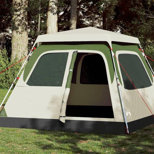 vidaXL Koepeltent 4-persoons snelontgrendeling groen, Caravans en Kamperen, Tenten, Nieuw, tot en met 2, Verzenden