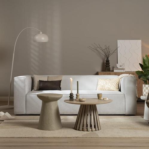 40% Korting: Scandinavische bank Memphis 3-zits off white, Huis en Inrichting, Banken | Bankstellen, Zo goed als nieuw, Stof, Ophalen