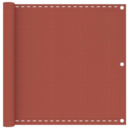 vidaXL Balkonscherm 90x600 cm HDPE terracottakleurig, Tuin en Terras, Zonneschermen, Nieuw, Verzenden