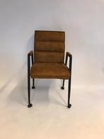 Set van 4x MX Sofa Eetkamerstoel Tyrza microvezel cognac |, Ophalen, Nieuw, Industrieel