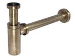 Veiling - De Beer designsifon 5/4x32mm met muurbuis brons, Nieuw