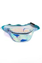 Grote Transparante Iridescent Heuptas Blauw Holografisch Fan, Sieraden, Tassen en Uiterlijk, Tassen | Damestassen, Ophalen of Verzenden