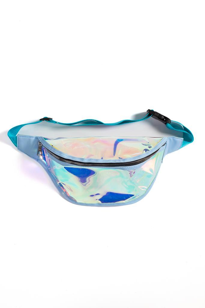 Grote Transparante Iridescent Heuptas Blauw Holografisch Fan, Sieraden, Tassen en Uiterlijk, Tassen | Damestassen, Overige typen
