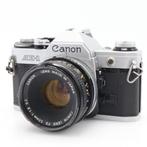 Canon AE-1 zilver + FD 50mm F/1.8 S.C. | Tweedehands, Verzenden, Gebruikt, Canon
