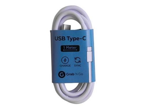 Veiling - 5x Grab n Go USB-C oplaadkabel 1m wit, Telecommunicatie, Mobiele telefoons | Telefoon-opladers