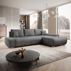 Sofa Iseo - Rechts - Met slaapfunctie - Donkergrijs, Huis en Inrichting, Banken | Bankstellen, Verzenden, Nieuw