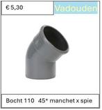 PVC MANCHET BOCHT 45* MOF x SPIE, Ophalen of Verzenden, Nieuw