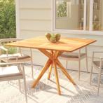 vidaXL Tuintafel 110x110x75 cm massief acaciahout, Verzenden, Nieuw, Hout