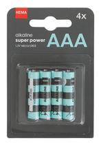 HEMA AAA alkaline super power batterijen - 4 stuks, Verzenden, Nieuw