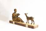 Demetre Chiparus - sculptuur, Femme aux oiseaux - 24 cm -, Antiek en Kunst