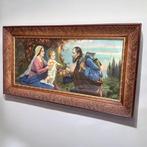 Lijst- Heilige Familie - 90 x 50 cm - Glas, Hout, Antiek en Kunst, Antiek | Boeken en Bijbels