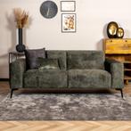 50% Korting: Velvet bank 2,5-zits Vegas donkergroen, Huis en Inrichting, Banken | Bankstellen, Ophalen, Zo goed als nieuw, Velvet chique, Modern