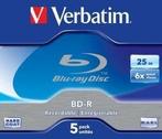 Verbatim BD-R 25 GB 6x speed in jewelcase 5 stuks, Verzenden, Nieuw