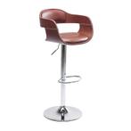 *WOONWINKEL* Kare Design Monaco Retro Barkruk Bruin Leer, Verzenden, Nieuw