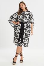 Mat Fashion jurk zwart wit print Maat:, Verzenden, Nieuw, Overige kleuren
