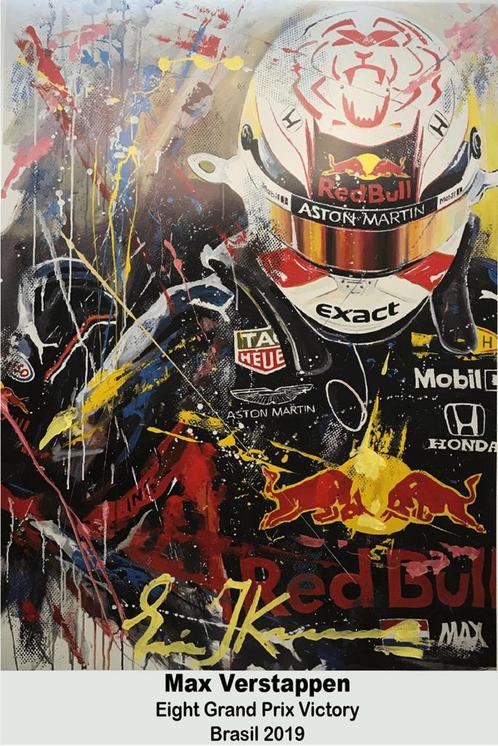 Max Verstappen Litho 8th victory Brasil 2019, Verzamelen, Automerken, Motoren en Formule 1, Formule 1, Nieuw, Verzenden