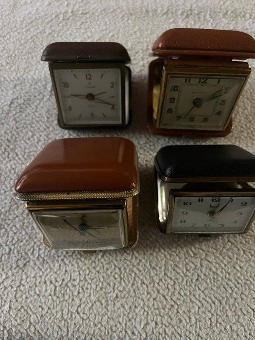 Reisklok (4) - Leder - 1960-1970, Antiek en Kunst, Curiosa en Brocante