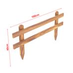 [en.casa] Tuinhek Krölpa voortuinhek set van 2 houtkleurig, Verzenden, Nieuw